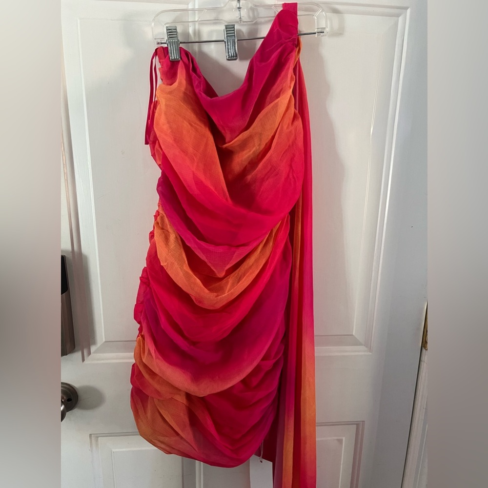 Yaura Revolve Folake Dress in Sunset Color NWT